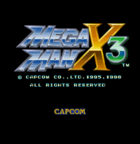 Mega Man X3 Title Screen
